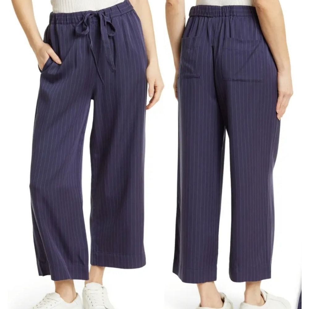 Marine layer Aly Striped Wide Leg Crop Pants